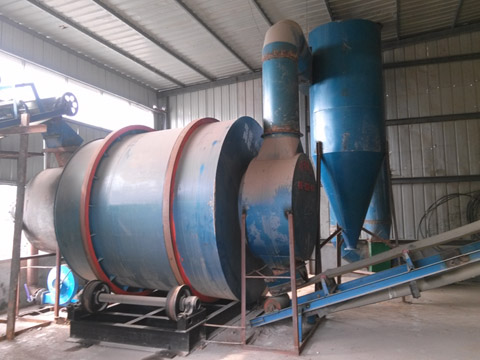 黑龍江時產10噸河沙烘干現場