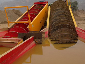 三門峽某砂場洗砂現場